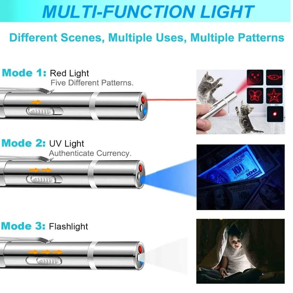 Cat Laser Toy, Red Dot LED Light Pointer Interactive